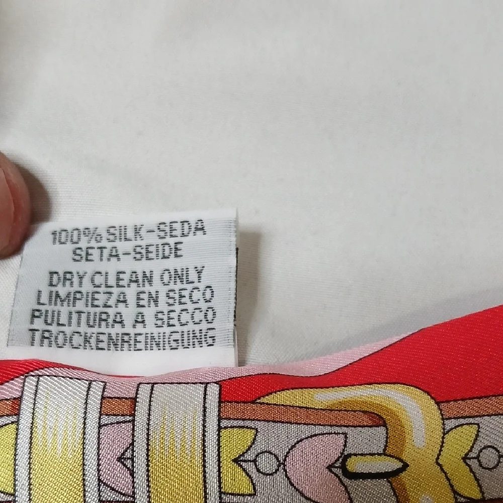 Hermès Silk "Harnais De Coeur" Twilly Scarf - Picture 5 of 5